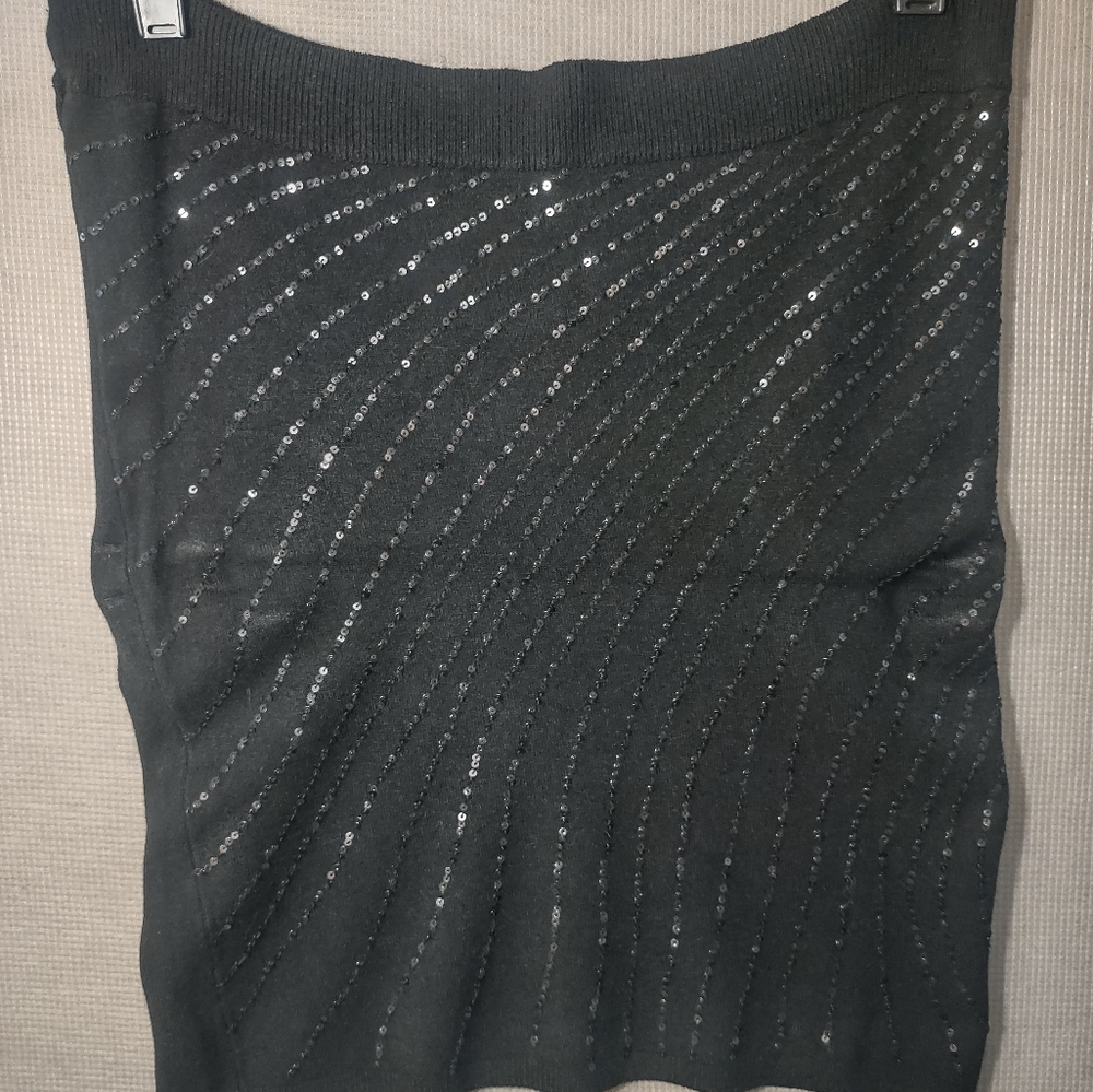 Black sequin full length tube top‎ Brand xxi